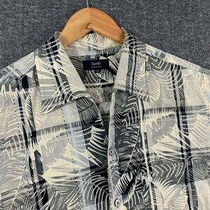 Zanella Camp Shirt Men 2XL Floral Short Sleeve Hawaiian Casual Beach Italy Made